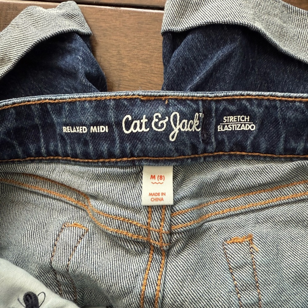 Cat & Jack Kids Relaxed Midi Denim Shorts - Blue